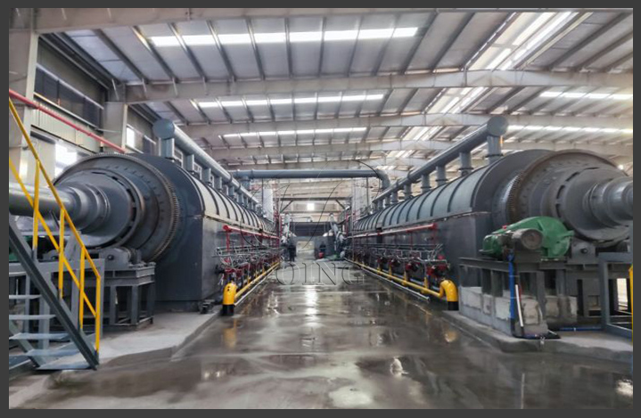 Continuous tyre pyrolysis equipment